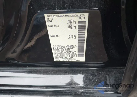 2014 Nissan Altima 2.5/2.5 S/2.5 Sl/2.5 Sv из США, поврежденный, VIN 1N4AL3AP0EC414853